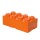 LEGO Storage Brick 2x4 | Bright Orange